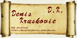 Denis Krušković vizit kartica